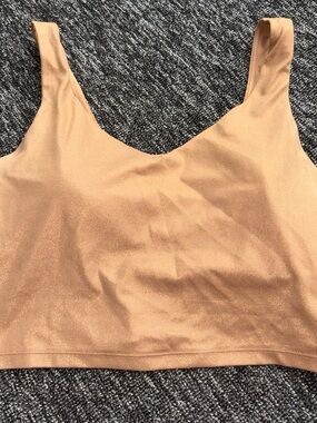 aerie Gold Sparkly Crop Tank Top